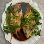 Chinese Steamed Fish with Soy Sauce Mixture